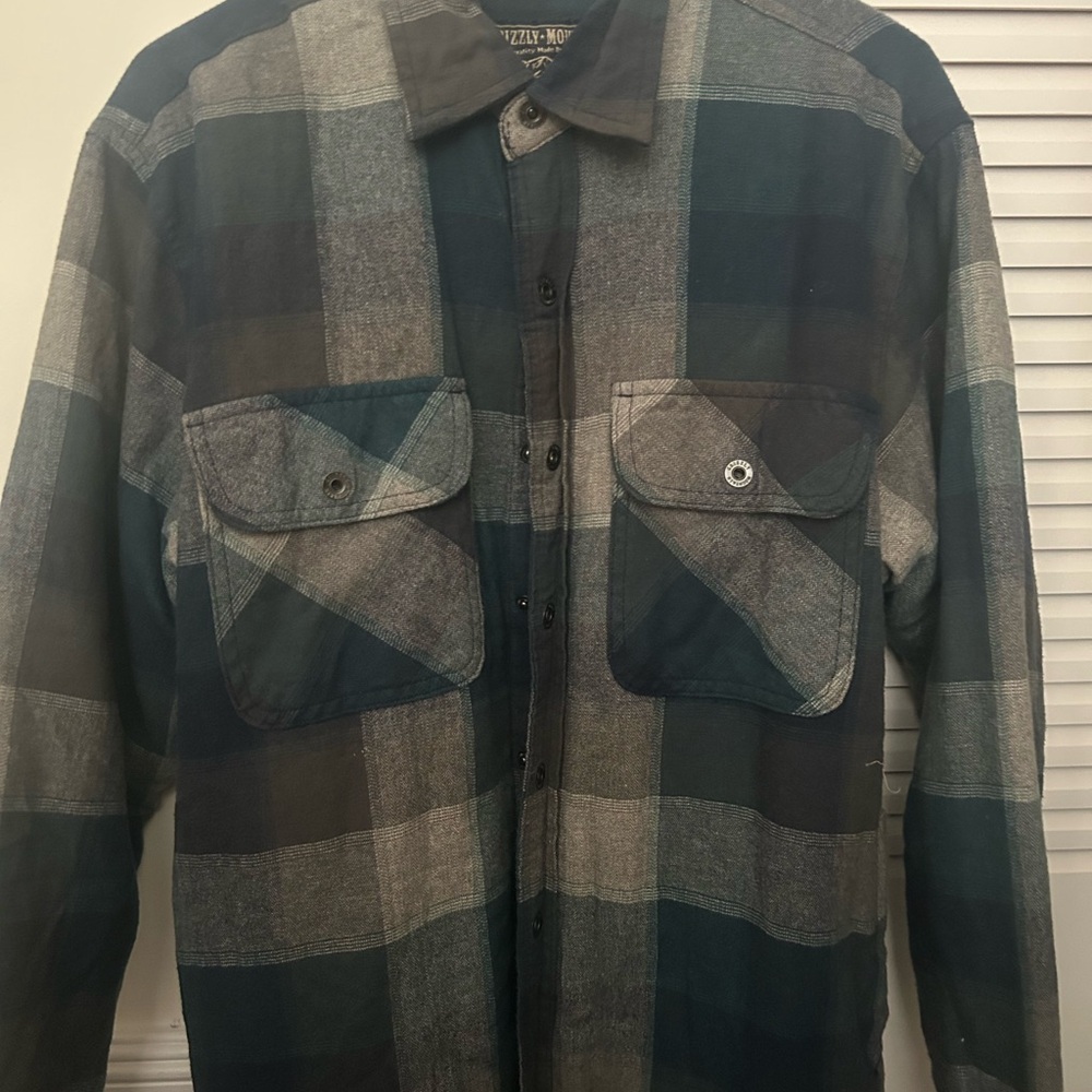 Plaid Men's Jacket in Blue and Gray